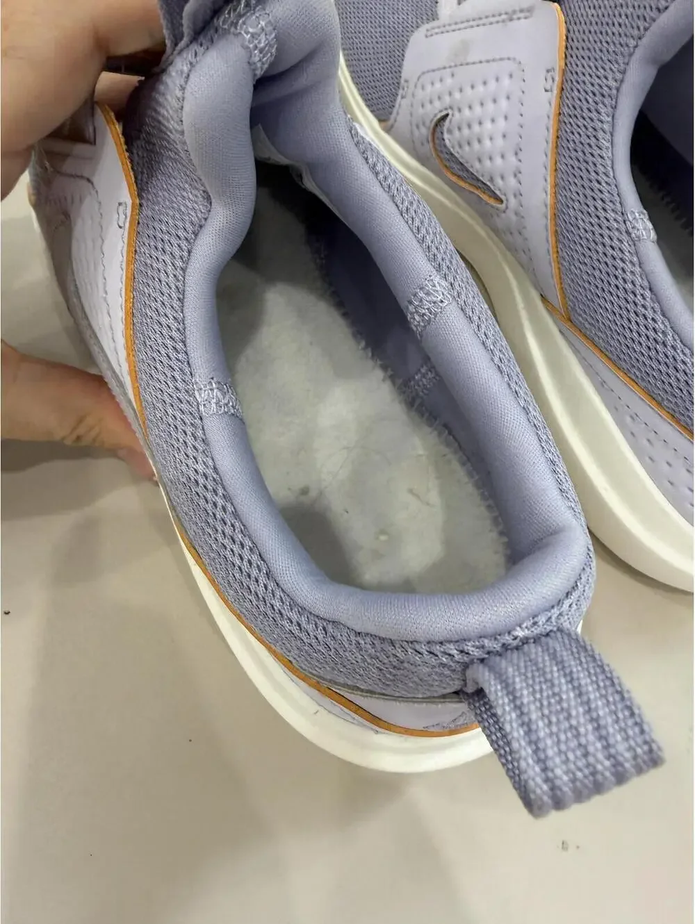 Nike Slip-On Knit Sneakers Lavender Blue White *missing insoles Size 8.5